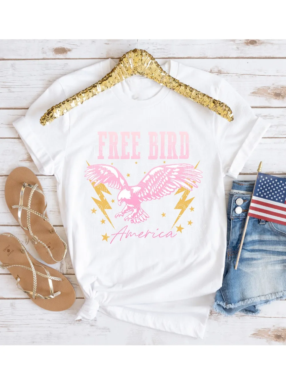 Free bird lady T-shirt