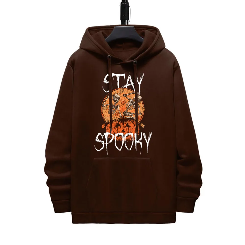 STAY SPOOKY 2 HALLOWEEN PATTERN PRINTED HOODIE