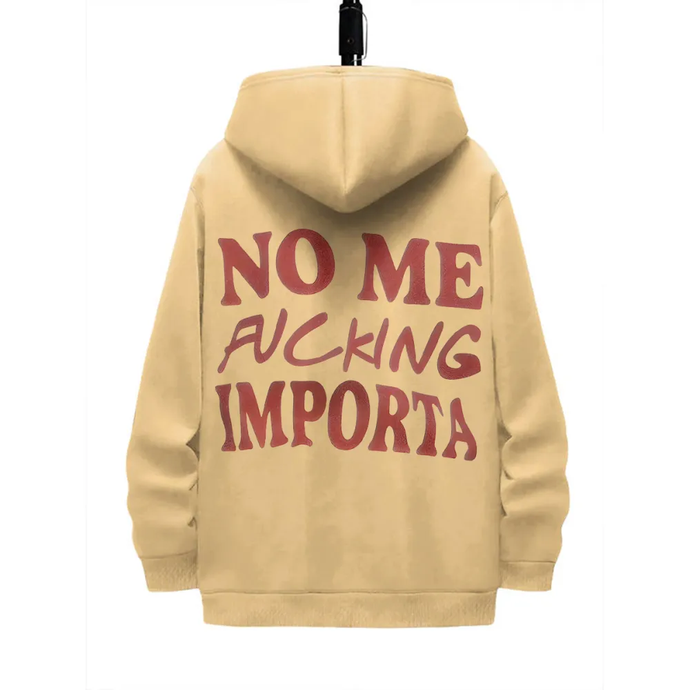 NO ME FUCKING IMPORTA DESIGNED PATTERN PRINTED HOODIE