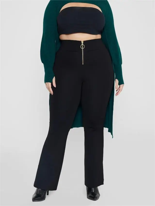 Trish O Ring Zipper Ponte Pants