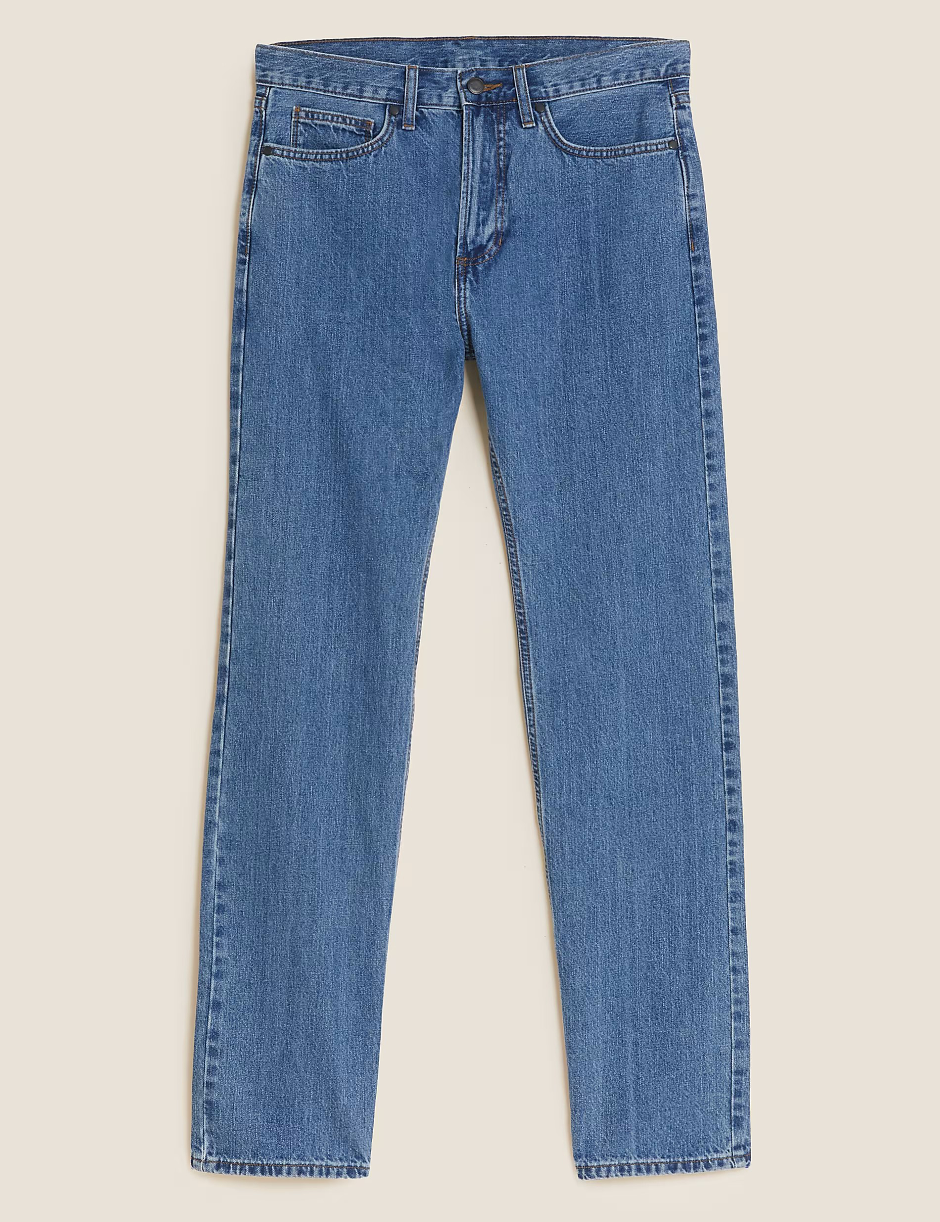 Straight Fit Pure Cotton Jeans