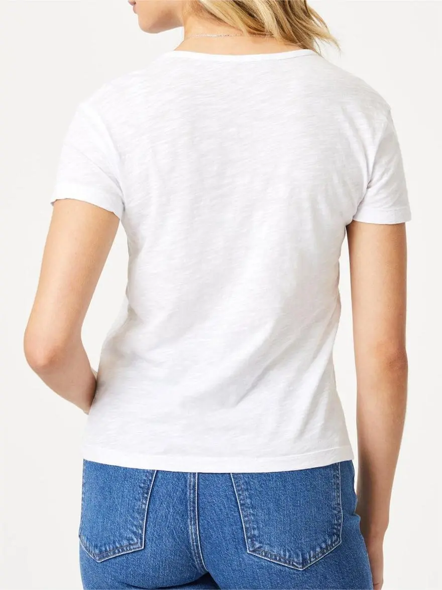 V-Neck WhiteT-Shirt