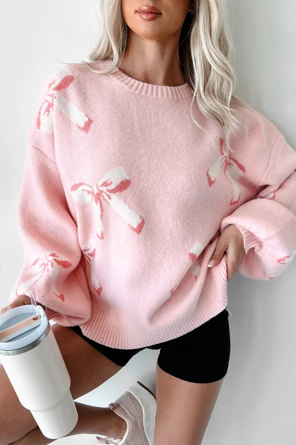 Cherished Moment Bow Print Sweater