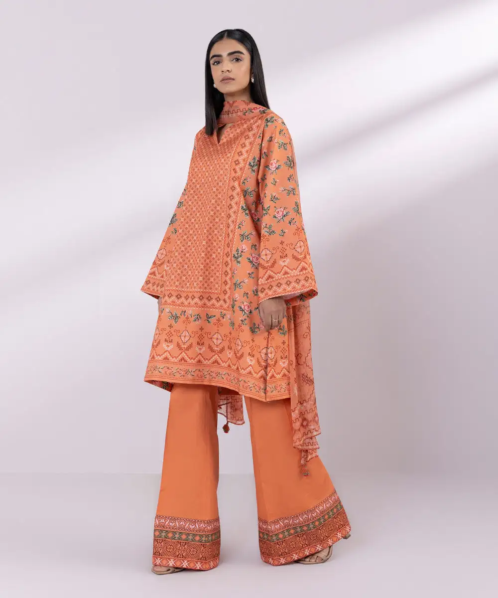 3 Piece - Printed Lawn Suit