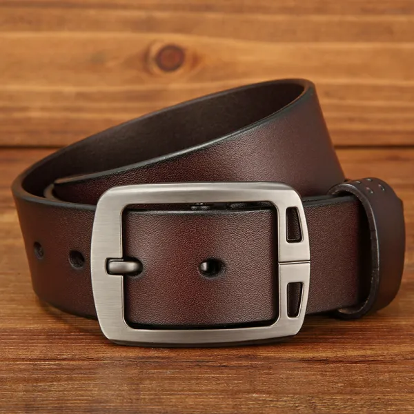 Men'S Leather Solid Color Belt