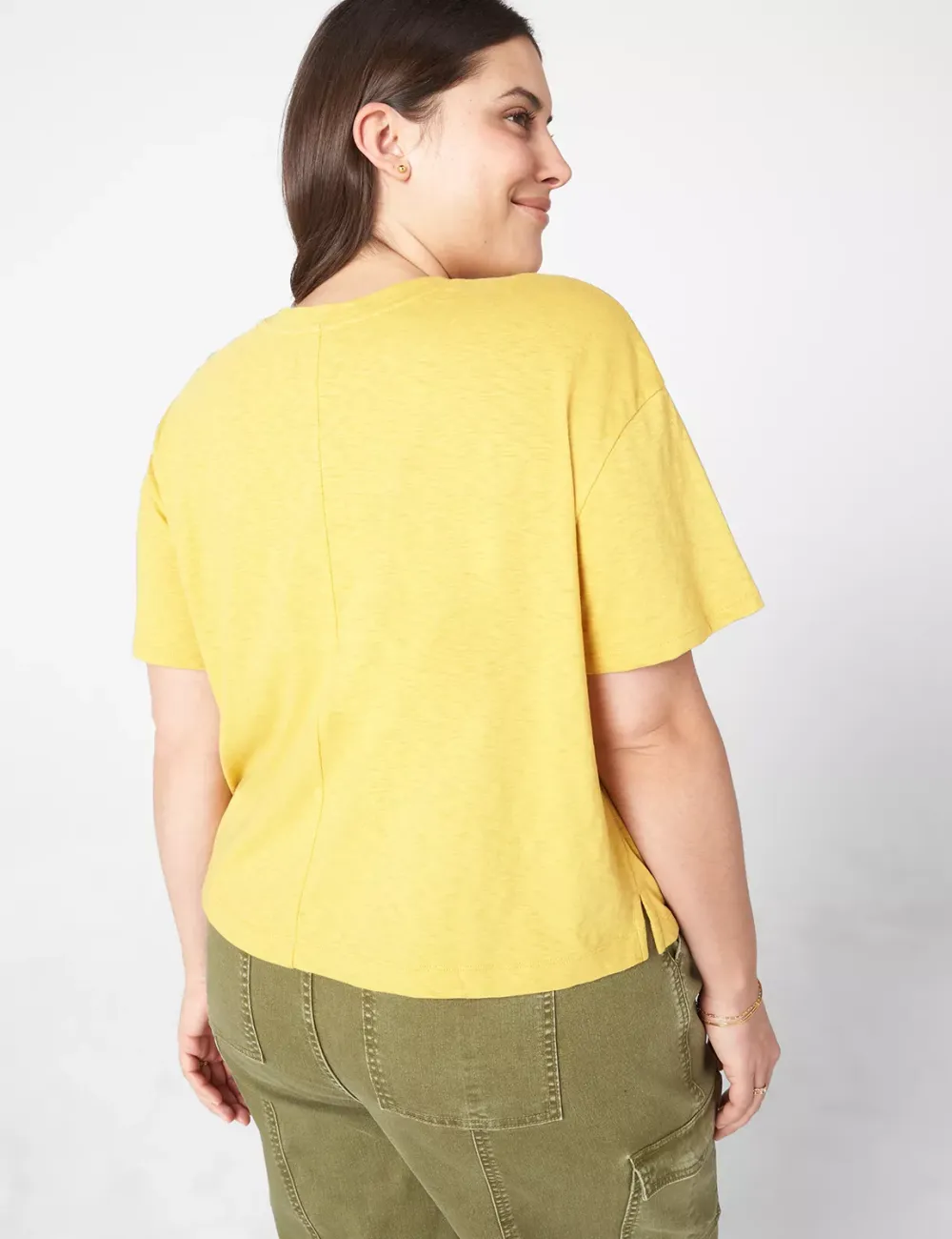 Relaxed Crop Short-Sleeve Pocket Tee