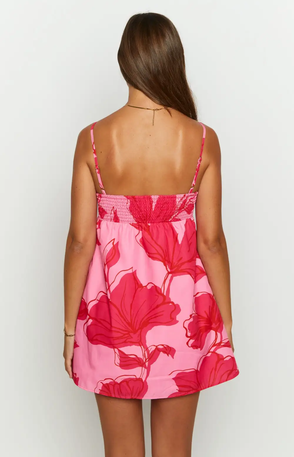 Lotus Love Affair Pink Floral Mini Dress