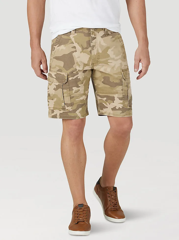 MEN'S WRANGLER AUTHENTICS® STRETCH CARGO SHORT IN GRAIN