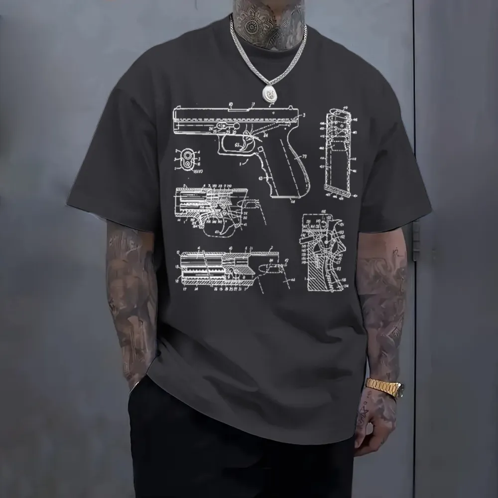 Anatomy of a Pistol Men T-shirt,Short Sleeve,T-shirt Size S-4XL