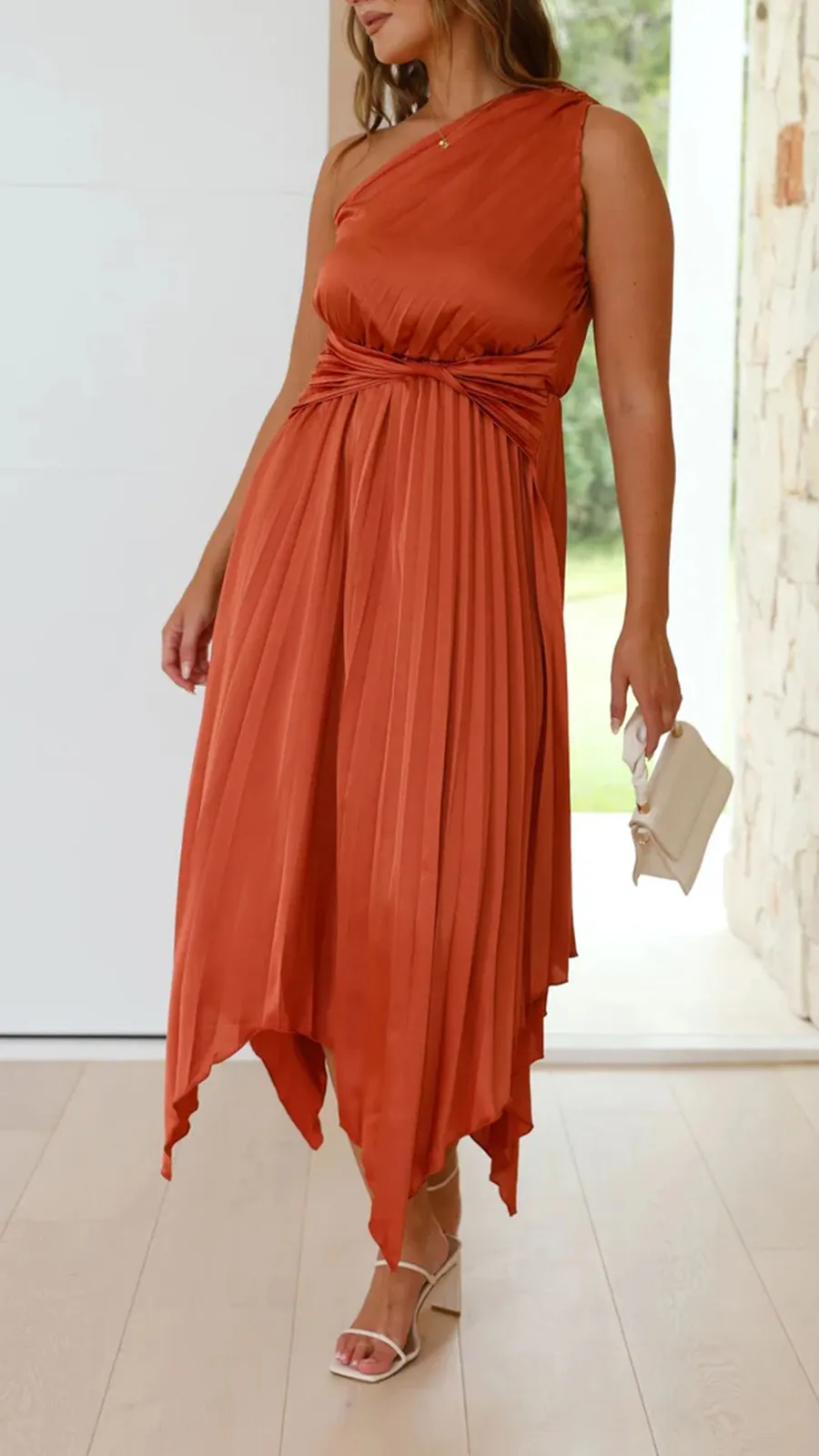 Cali One Shoulder Midi Dress