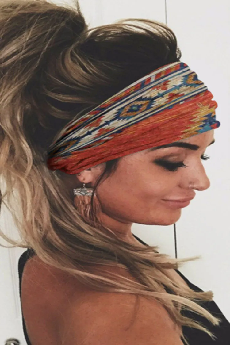 Western Print Sports Wide Hair Accessories