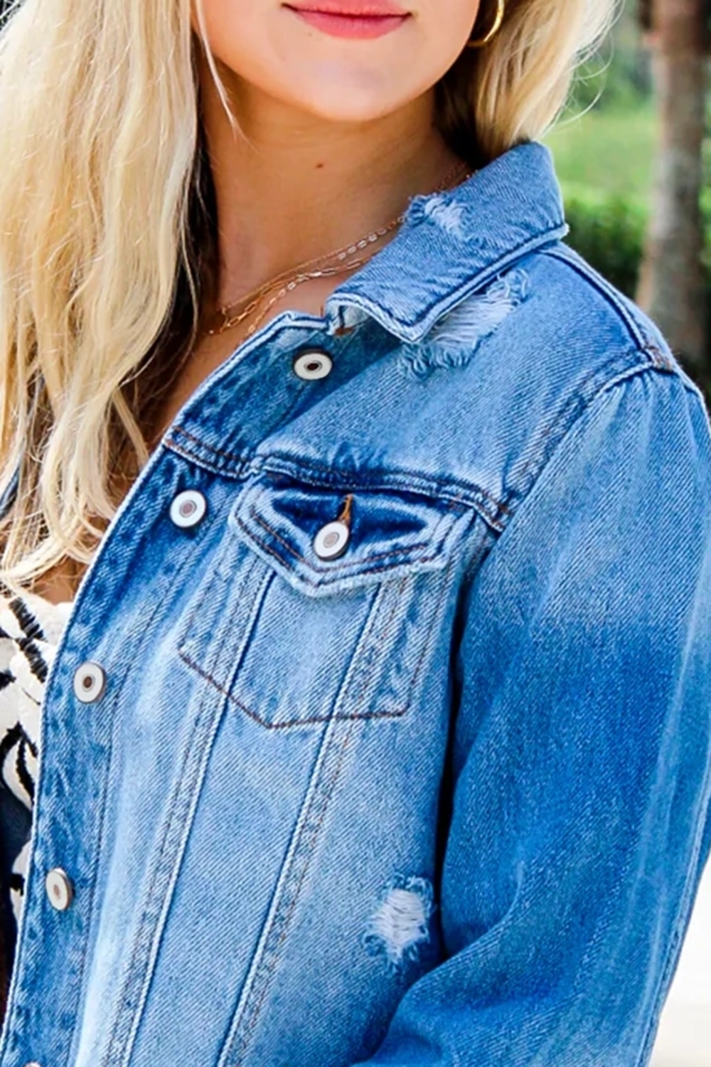 Cropped denim jacket