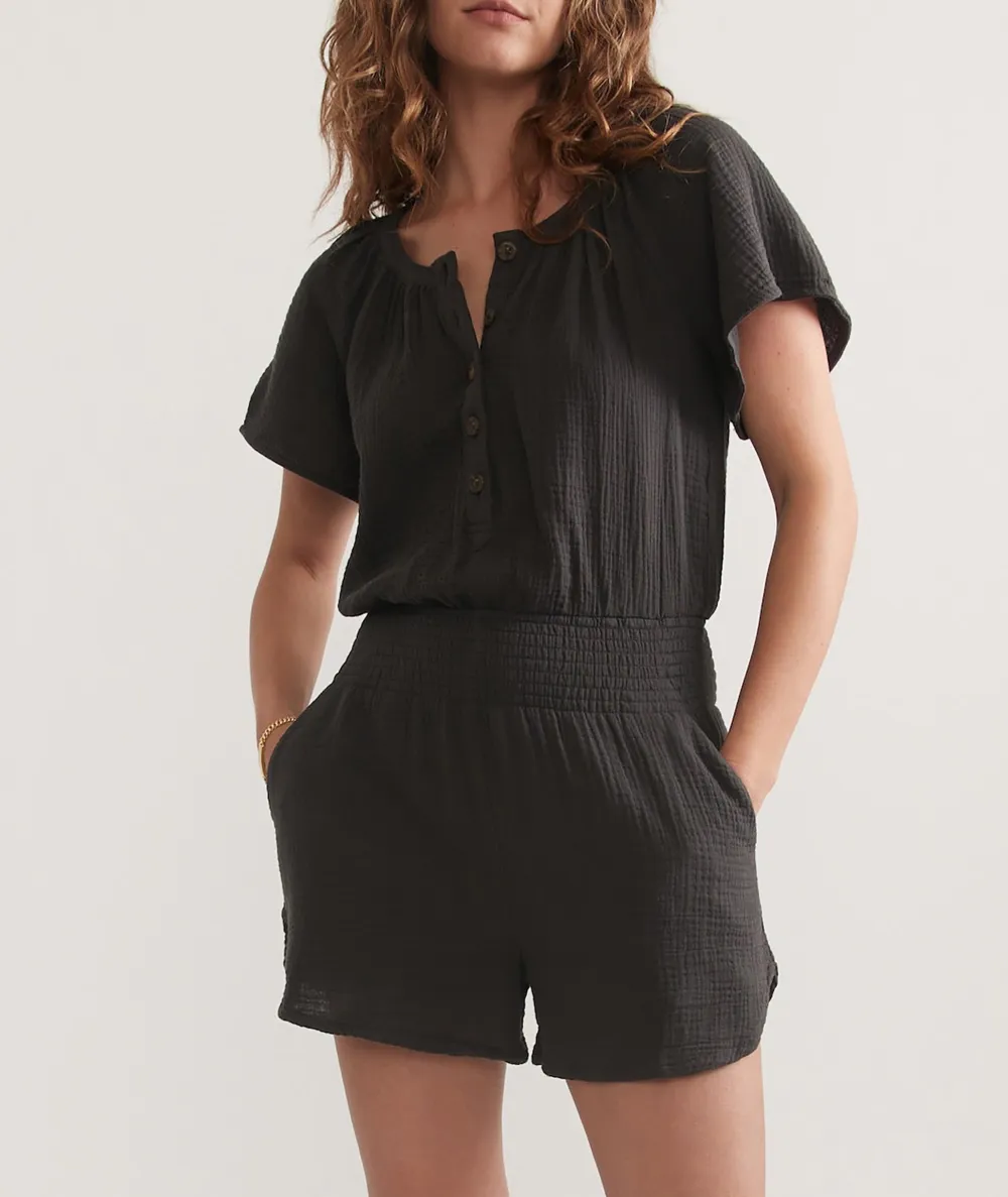 Bella Double Cloth Romper