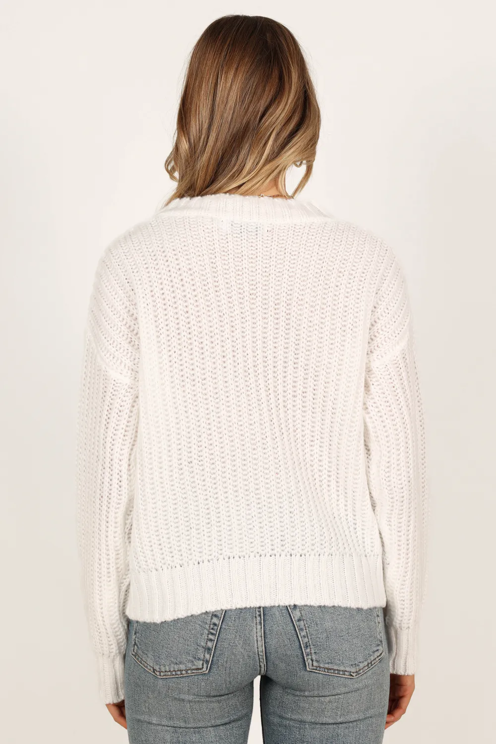 Della Knit Sweater - White