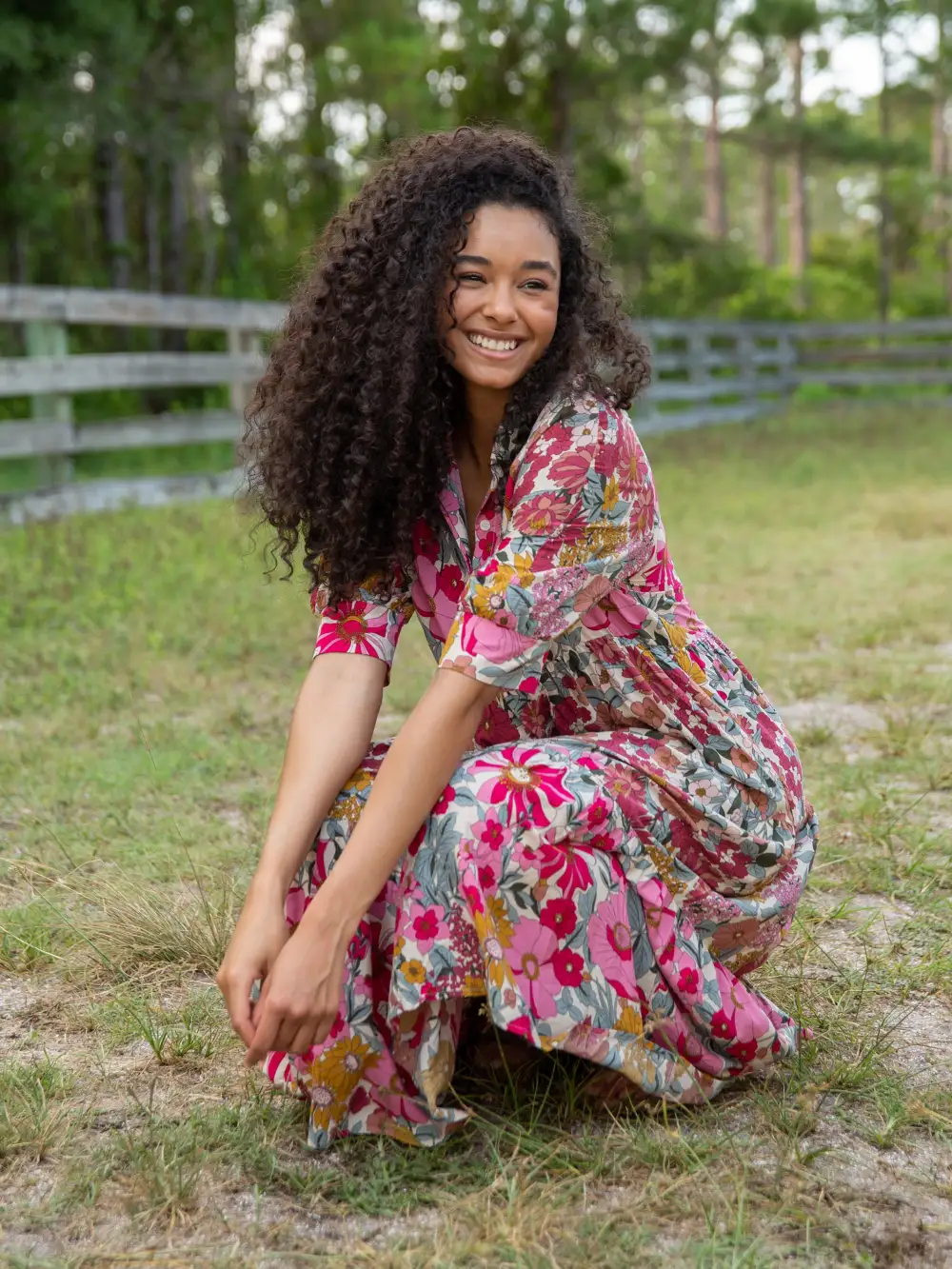 Rebecca Midi Dress - Vintage Floral