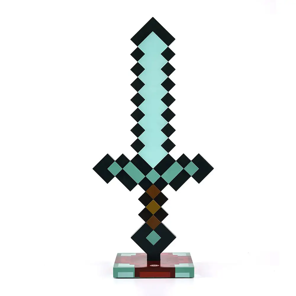 Minecraft 3D Diamond Sword Desk Lamp - 14 Inch