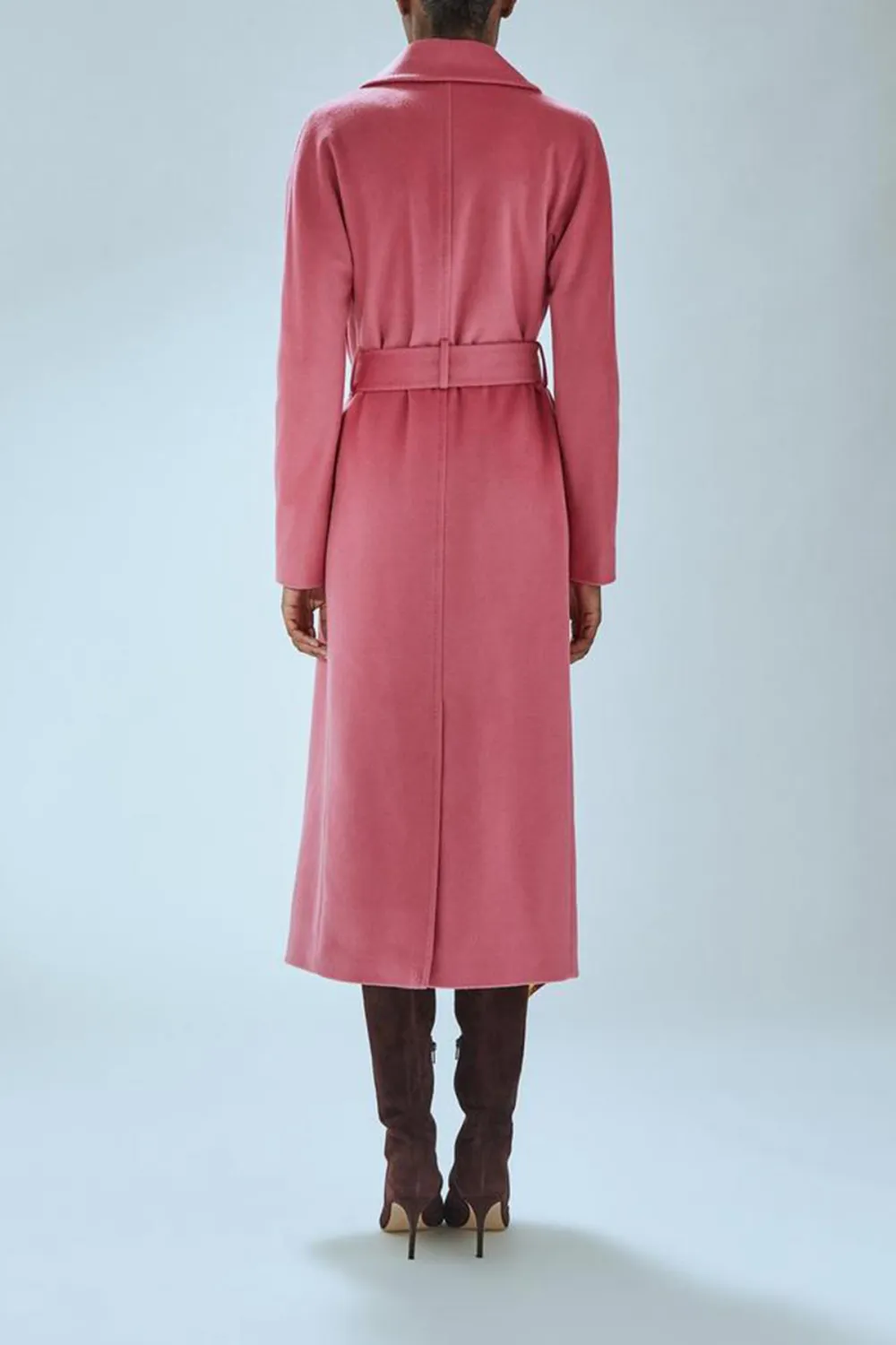 Pink Maxi Wool Coat