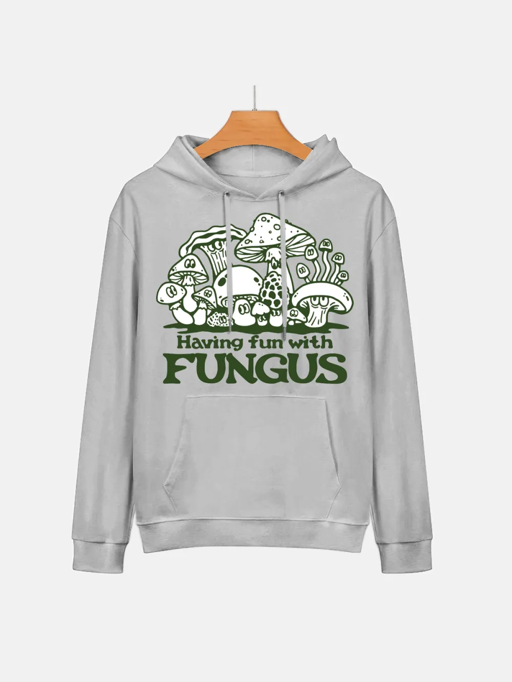 HAVING FUN WITH FUNGUS PATTERN HOODIE