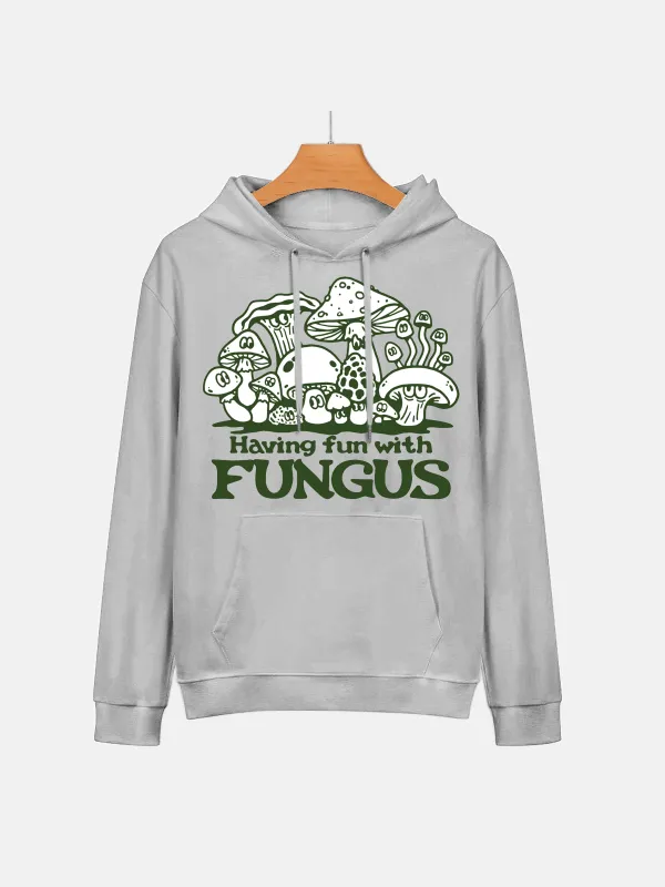 HAVING FUN WITH FUNGUS PATTERN HOODIE