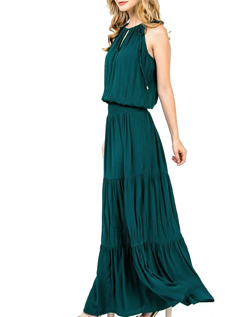 Venetian Halter Maxi Dress