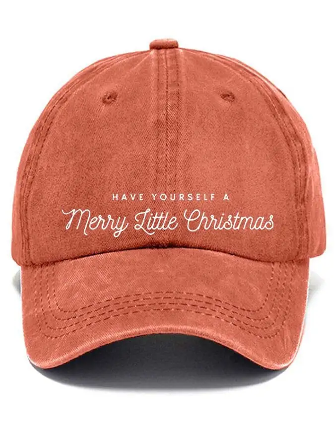 Women's Casual Have Yourself A Merry Little Christmas Print Baseball Cap