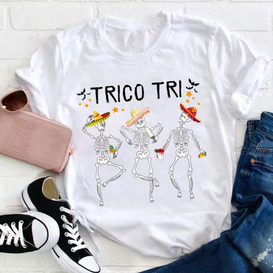 Trico Tri Halloween Spanish Teacher T-Shirt