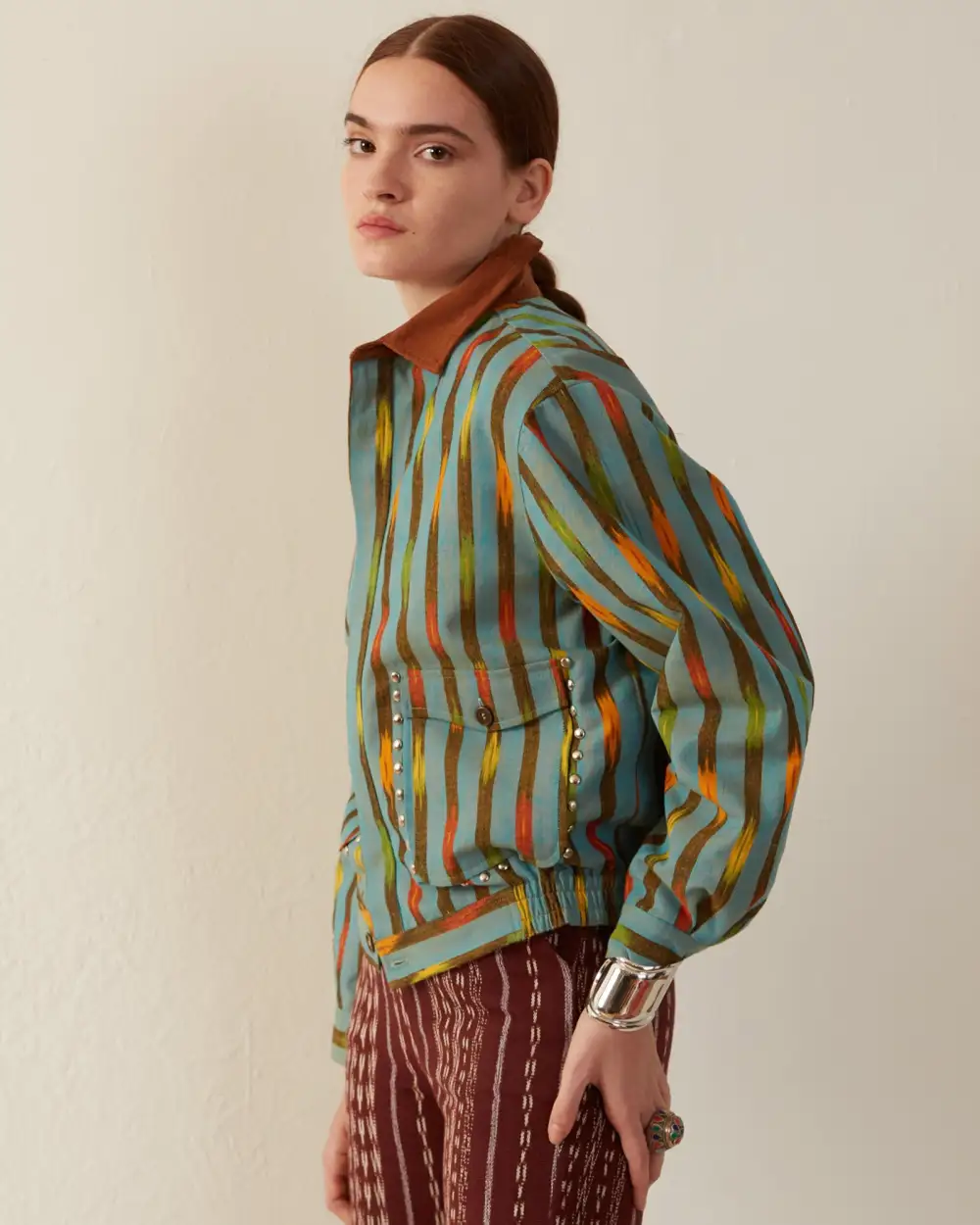 Lucky Aqua Ikat Jacket