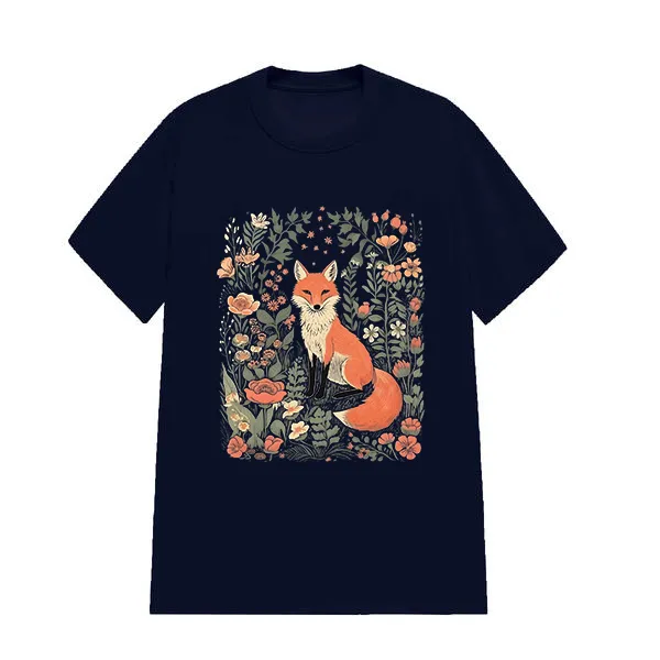 FOX PATTERN PRINTED TEE