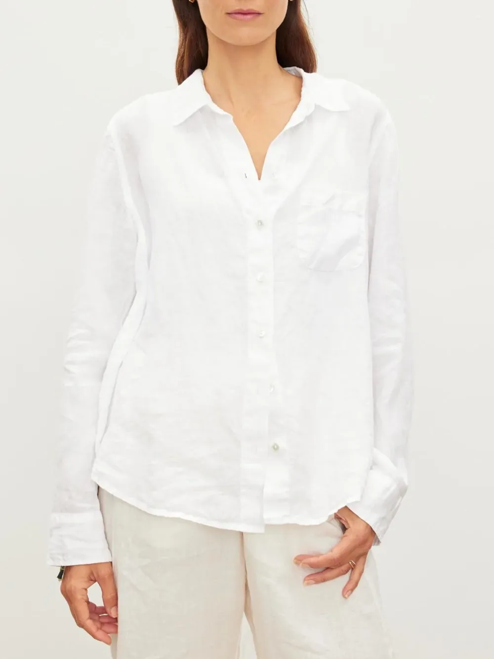 Natalia Linen Button-Up Shirt