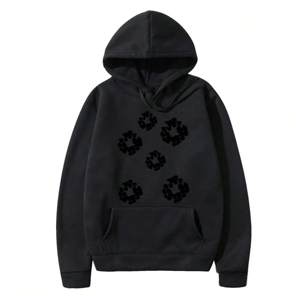 Tears Black Flower Hoodie