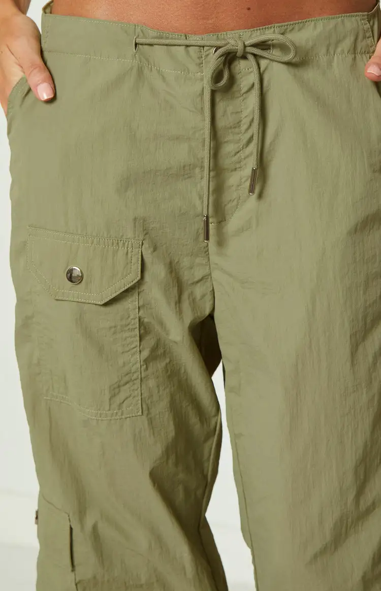 Blaise Khaki Parachute Pants