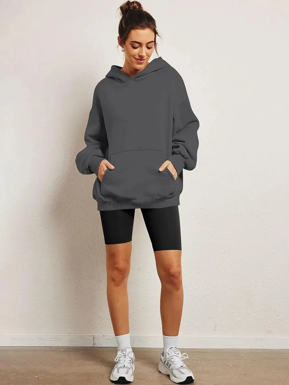 Womens Oversized Hoodies Fleece Sweatshirts Long Sleeve Sweaters Pullover Fall Clothes with Pocket