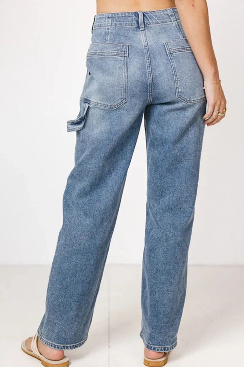 IMANI STRAIGHT LEG UTILITY JEANS