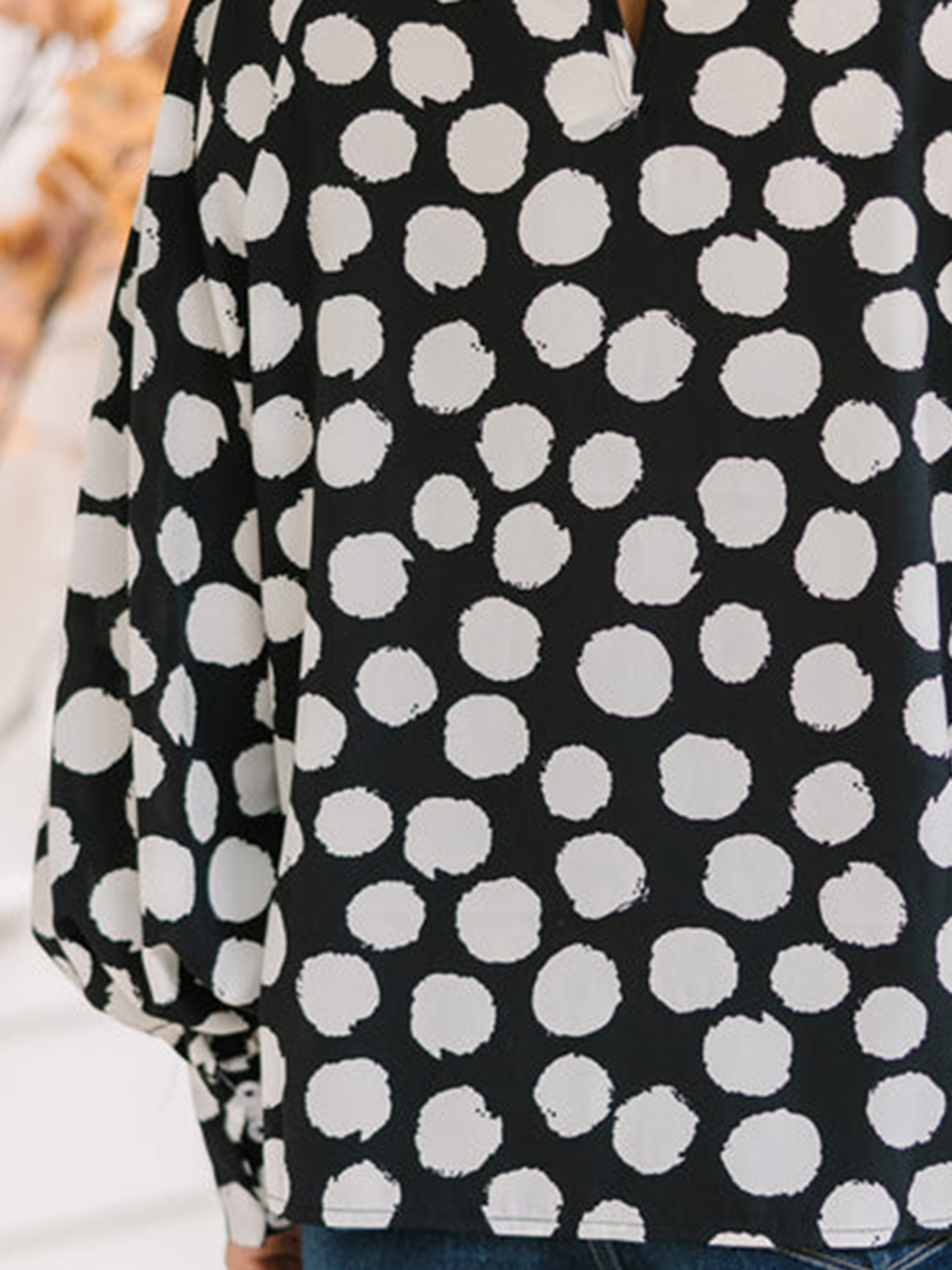 Black Polka Dot Blouse