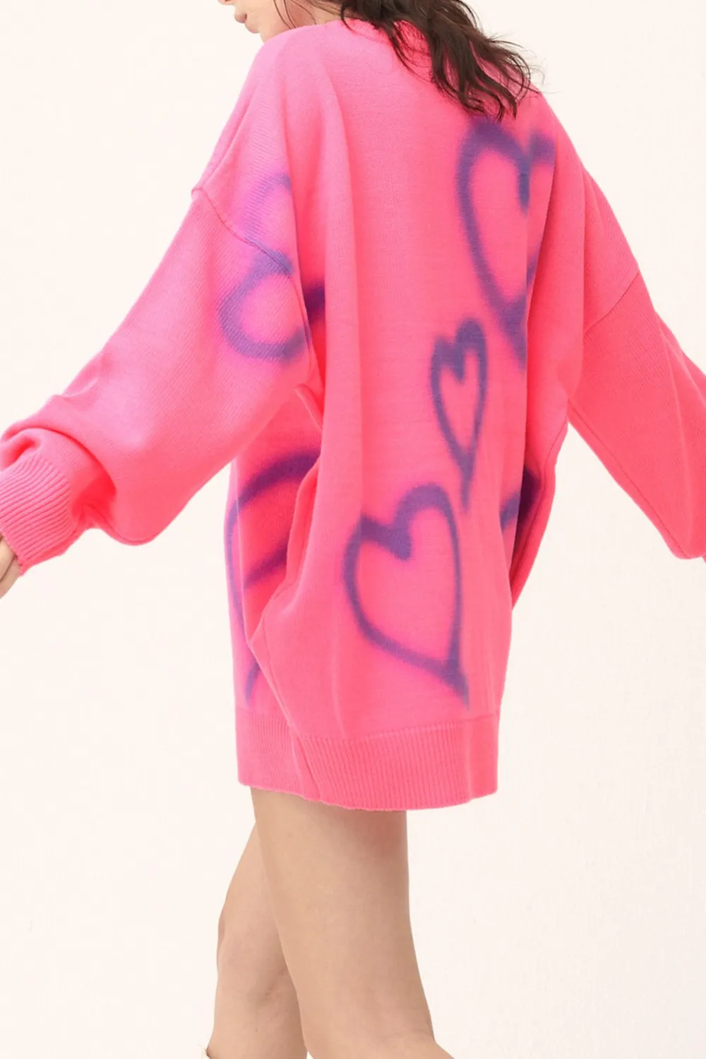 Raya Heart Printed SweaterDress