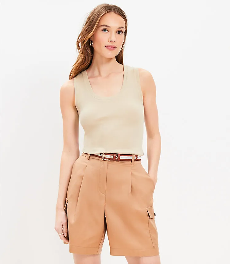 Drapey Cargo Bermuda Shorts