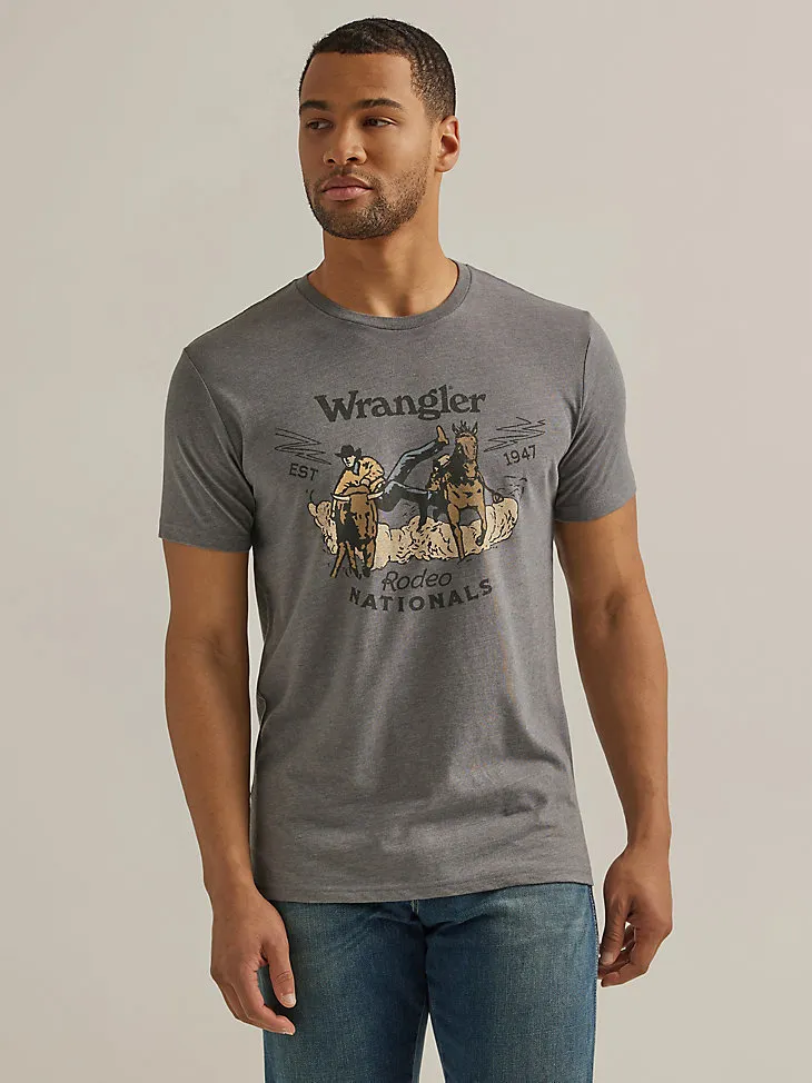 MEN'S WRANGLER RODEO NATIONALS GRAPHIC T-SHIRT IN PEWTER