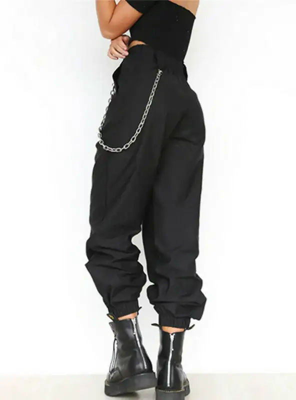 Women Casual High Waist Cargo Pants