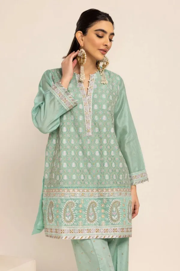 2 Piece | Kurta & Pants | Color Green