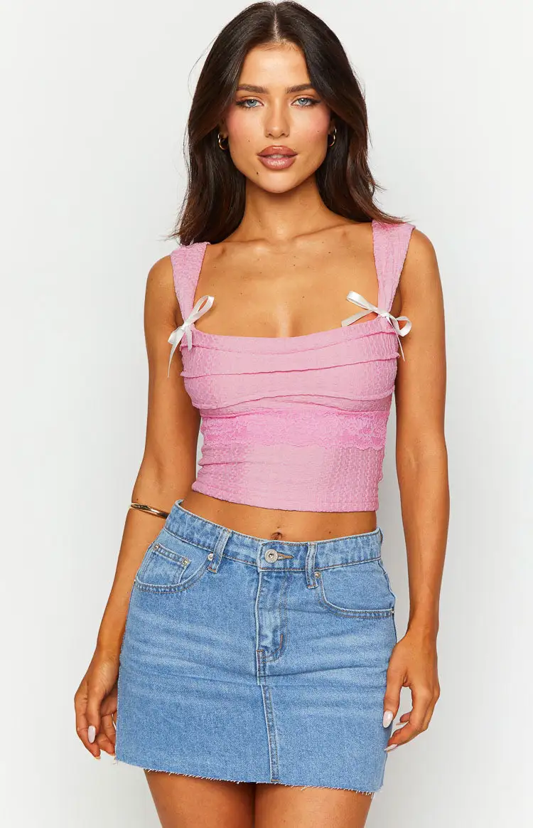 Vida Pink Bow Top