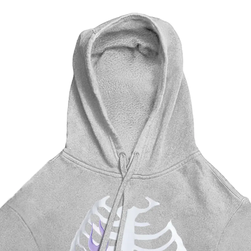 Unisex white skeleton hooded sweatshirt