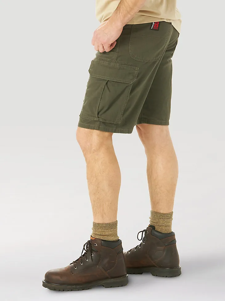 WRANGLER® RIGGS WORKWEAR® STRETCH RANGER CARGO SHORT IN DARK KHAKI