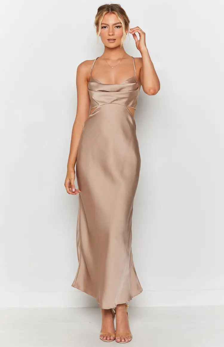 Taleah Cut Out Maxi Dress Mocha