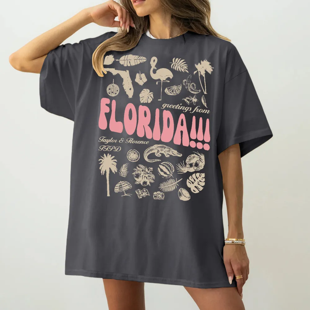 Women's Florida!!! Crew Neck Tee