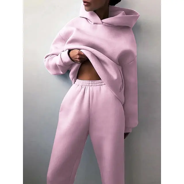 Women's Tracksuit Sweatsuit 2 Piece Street Winter Long Sleeve Fleece Thermal