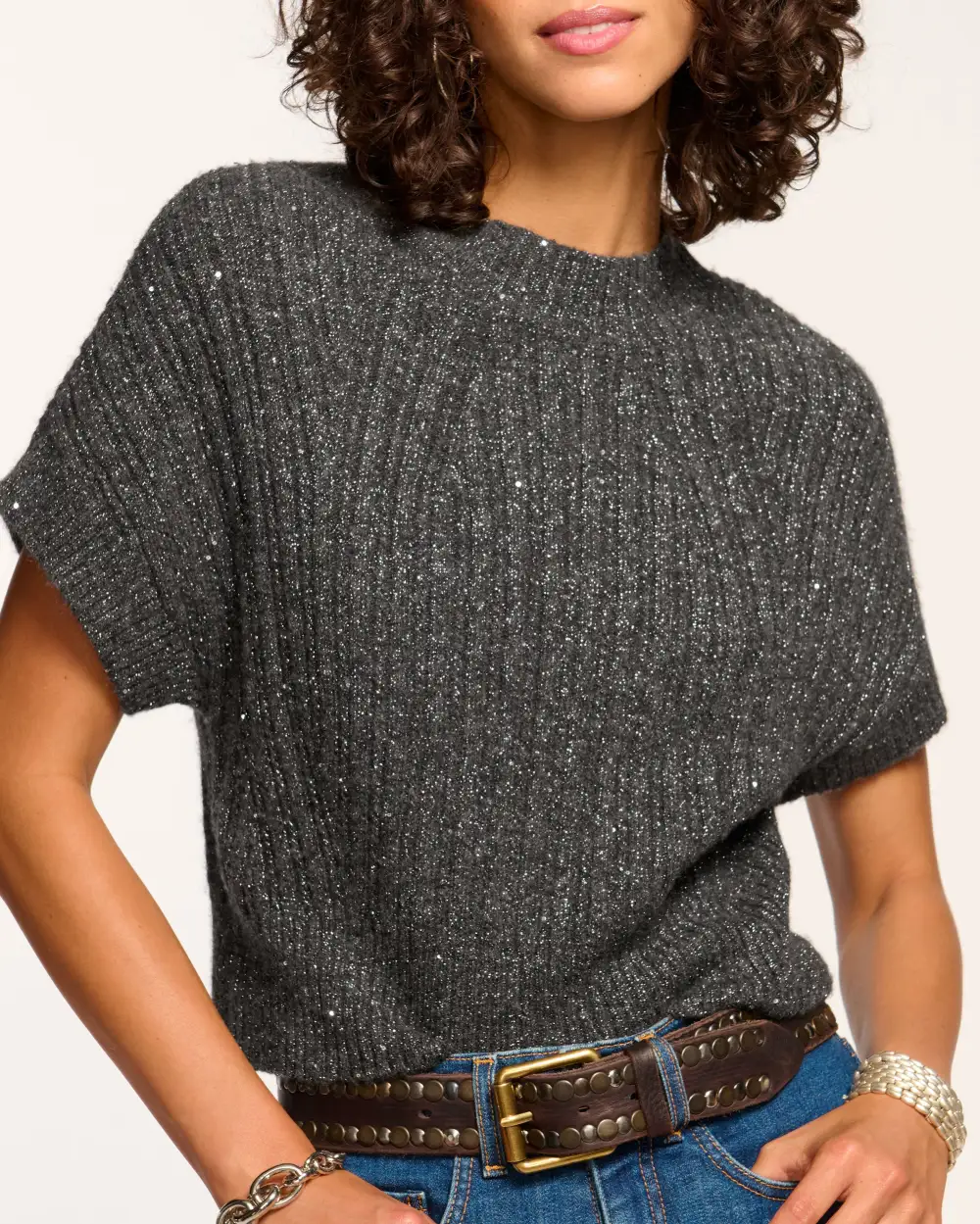 Amadeus Short Sleeve Wool Sweater