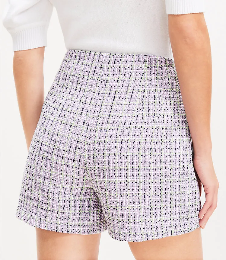 Tweed Flap Pocket Shorts