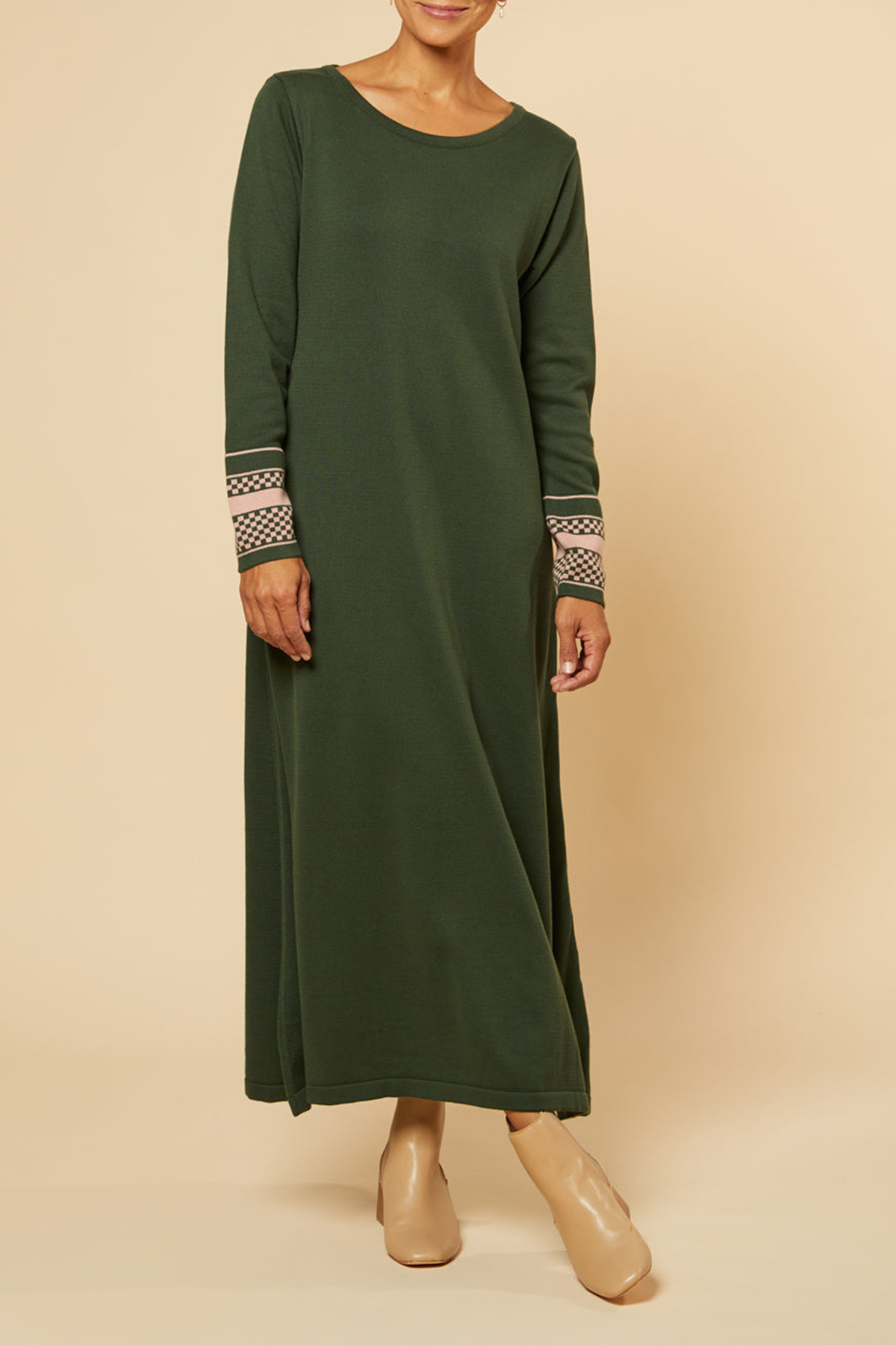 Binky Midi Dress in Olive