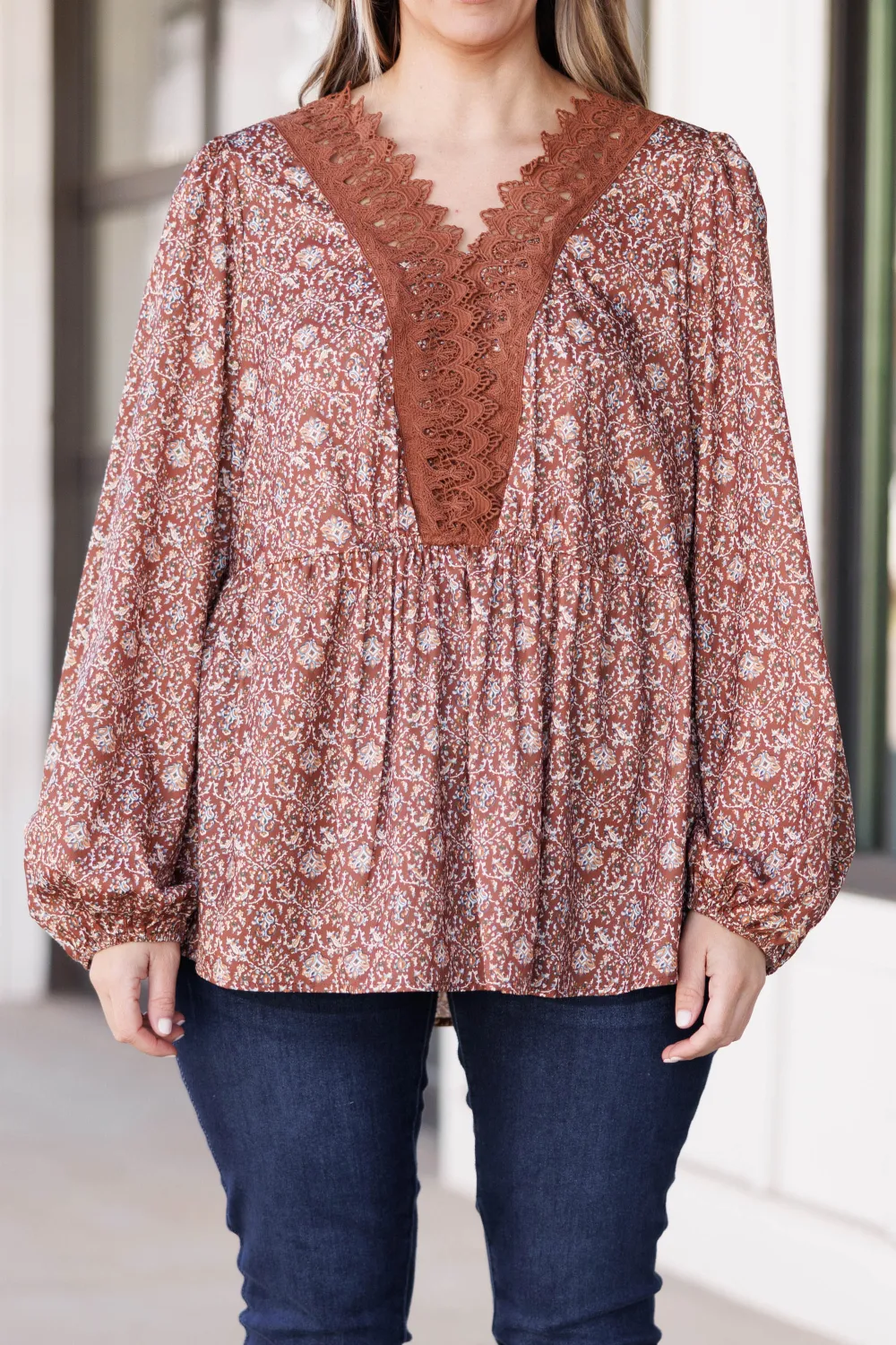 Simply Serenade Blouse, Brown