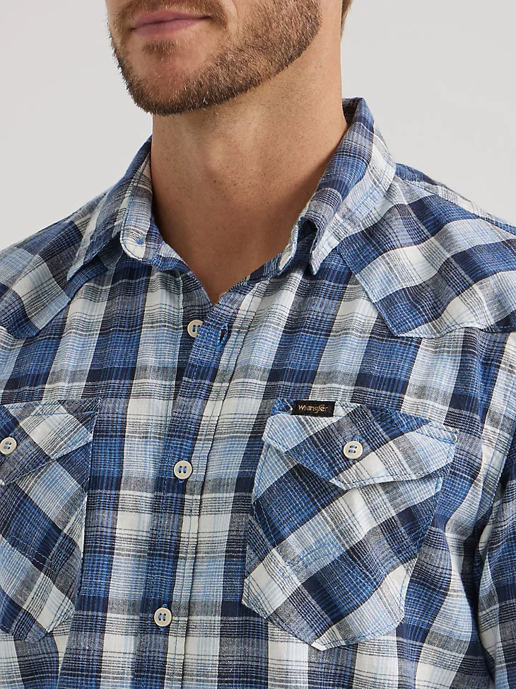 MEN'S SHORT SLEEVE PLAID SHIRT IN SEQUOIA